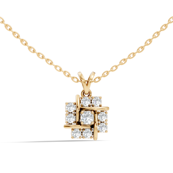 Graceful Aurora Diamond Pendant