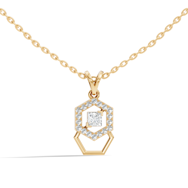 Aura Solitaire Diamond Pendant